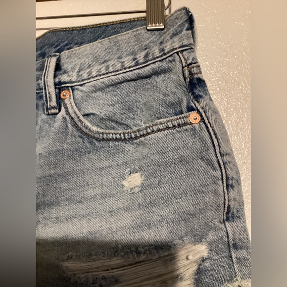 We The Free Distressed Jean Shorts by Free People - Picture 3 of 11